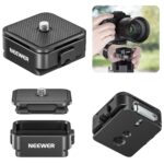 NEEWER Arca Type Quick Release Plate Kit, Four Side Slot DSLR Camera Mount Adapter Compatible with Arca Swiss, 1/4" & 3/8" Threads for Gimbal Stabilizer Tripod Head Slider, Max Load 17.6lb/8kg, CA009 - Image 2