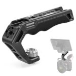 NEEWER Camera Top Handle with 3/8" ARRI Locating Pins, Comfort Silicone Grip with 1/4" 3/8" Threads and 3 Cold Shoes, Compatible with SmallRig Handles Camera Cages Video Rigs, CA007 - Image 2