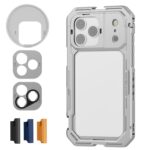 NEEWER Phone Cage Compatible with iPhone 17 Pro Max, Quick Release Video Rig Stabilizer Accessories with 67mm Filter Ring, 17mm Lens Backplate, T Mount Adapter, 4X Camera Control Cap, PA144 (Silver) - Image 2