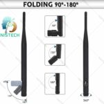 NISTECH 5dBi Whip Antenna Rubber Duck for 2.4GHz 5GHz 5.8GHz WiFi Router Hotspot, Network Card, WiFi USB Adapter, Wireless Range Extender NRFA005-14 - Image 2