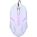 Natation Wired Gaming Mouse 1 Pc – 3-Button X1, 1200 DPI Adjustable, Rainbow LED Lights, Durable Surface-Friendly Design, High-Precision Sensor, USB Plug & Play for PC, Laptop, Office & Gaming (White) - Image 2