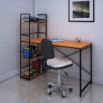 Nilkamal Dalton Engineered Wood Study Desk in Teak Finish | 1 Year Warranty | Multi-Purpose Workstation for Students, Professionals, and Home Office Use (Dalton) - Image 2