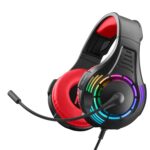 Nitho Spectra Gaming Headset with RGB Light and Microphone, Over-Ear Stereo Headphones for Xbox Series X|S, Xbox One, PS5, PS4, Nintendo Switch, PC, Mobile, 3.5 mm Audio Jack, 50 mm Drivers - Red - Image 2