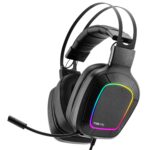 Nitho Titan PRO 7.1 Surround Gaming Headset with Cardioid Microphone for PS5, PS4, PC, Laptop, Over-Ear Stereo Wired Gaming Headphones with RGB LED Light, 3.5 mm Audio Jack, 50 mm Drivers - Black - Image 2