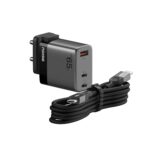 Noise Power Series 65W GaN Charger with Super Fast Charging Type-C to Type-C Braided Cable (1 meter): Super Fast Charging Adapter, 3 Ports (2 USB-C Type, 1 USB-A), Supports All iPhones, Android Phones - Image 2