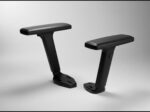 Office Chair T-Shaped Black Armrests, Height Adjustable Replacement Parts All Types Chair, Universal Comfort Handle Upgrade Set, 2-Piece - Image 2