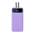 One Life 10000mAh 30W Slim Power Bank | Type-C PD Fast Charging,3 Protections,LED Indicator,Dual Output for iPhone/Android/Other Devices (Purple) - Image 2