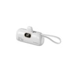 One Life VoltGo Power Bank, 5000mAh, 22.5W Fast Charging, Built-in Cables, LED Display, Black (White) - Image 2
