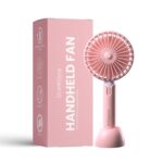 One94Store High Speed Portable USB Hand Fan, 4800 RPM, 1200mAh Rechargeable Battery, Up to 6H Runtime, 3 Speed Modes for Travel, Office & Makeup, Pink – Mini Fan, Hand Fan, Small Fan, USB Fan - Image 2