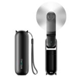 One94Store Mini Handheld Fan, Portable Folding USB Rechargeable Fan with 2000mAh Battery, 3 Speed Cooling for Home, Office, Travel & Kids, Black – Mini Fan, Hand Fan, Small Fan, USB Fan - Image 2