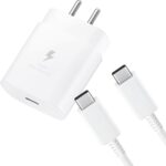 Original 25W Charger for Samsung Galaxy S25, S25 Plus, Ultra, S24, S24+, S23, S23 FE, S22, S21 FE, Z Fold 5/4, Z Flip 5/4, Tab, Type- C to C Fast Charging (White) - Image 2