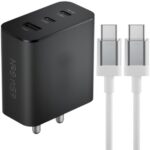 Original CMF 65W USB-C Trio Port Adapter with Cable Compatible for Nothing Phone 3a Pro – Ultra-Fast Charging Set Travel Safe (65w Black Combo) - Image 2