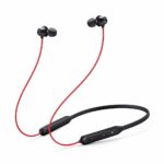 Original Waterproof Wireless Earphones 3D Spatial Audio Compatible with OnePlus Z3 Bluetooth Neckband with Mic 12.4mm Drivers IP55 Gym Ready (RED) (KJH5432) - Image 2