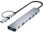 PANPEO Aluminum 7 in 1 USB C & USB Hub with USB 3.0, USB 2.0 Ports for PC/Laptops/MacBook Pro/Air/iMac/iPad and More Devices - Image 2