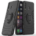 Param Cart Hybrid Heavy Duty Robot Ring Case with Stand Double Protective Back Cover for INFINIX SMART 9 - Black - Image 2