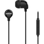 Philips Audio TAE1159BK/00 in-Ear Wired Earphones with C-Type Jack, 10mm Drivers, Inline Mic, Powerful Bass and Clear Sound, Tangle Free 1.2m Cable and 3 x Inter Changeable Ear Tips (Black) - Image 2