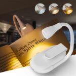 Plastic Study Lamp for Students, Reading Light, Night Lamp for Study, Book Reading Light with Clip, Book Lamp, 3 Modes, Portable, Eye Caring - LED, White - Image 2