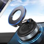 PlusAcc Vacuum Mobile Phone Holder Car for Magsafe - 360° Rotatable Foldable Portable Magnetic Mobile Phone Holder for 17/16/15/14/13/12 Attached to Windscreen/Dashboard/Mirror - Image 2