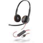 Poly Plantronics - Blackwire 3220 Wired Headphones On Ear Headphones with Mic (Black) - Image 2