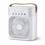 Portable Mini Air Cooler with 7 Colors LED Light, 3 Wind Speeds, 3 Spray Modes, Timer, Plastic, 15x8x13 cm, for Office, Home, Dorm, Travel - Image 2