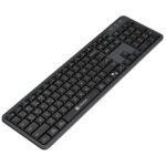 Portronics Akshr Prime Wireless Keyboard with Bluetooth + 2.4 GHz USB Receiver, Rechargeable Battery, Height Adjustment, Multimedia Hotkeys with Numpad, for Laptop, PC, Smartphone, Tablet(Black) - Image 2