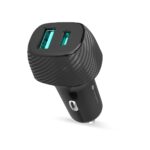 Portronics Car Power 6 51W Fast Car Charging Adapter with Dual Output Ports(PD Type C+ Mach USB-A) Compatible with iPhones, Android Smartphones, Tablets & More(Black) - Image 2