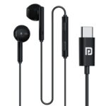 Portronics Conch Theta C in Ear Type C Wired Earphones with in Line HD Mic, Powerful Audio, 14.2mm Driver, Unique Earbuds Design, TPE Anti Tangle Wire, in line Controls, Wide Compatibility(Black) - Image 2
