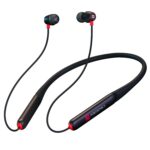 Portronics Harmonics Z11 Pro in-Ear Bluetooth Earphone Neckband with Vibration Alert & Magnetic Latch (ON/Off), Upto 35 Hours Playtime,HD Call Clarity, BT 5.4V, Type C Fast Charging(Black) - Image 2