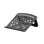 Portronics My Buddy Hexa 5 Laptop Stand with Foldable & Ventilated Design, Ergonomic Elevation, Anti-Slip Silicon Pads and Lightweight Body for Upto 15.6” Laptops & MacBooks (Black) - Image 2