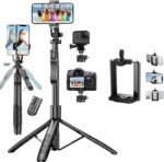 Professional ADL-L16 Selfie Stick Phone Tripod with Remote | 60" Extendable Stand for iPhone Android Camera 360° Rotation Overhead Phone Holder Stabilizer for Video Recording Vlog Live Stream - Image 2
