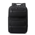 Professional Laptop Backpack, Multi-Compartment Design with Trolley Strap, 40 litre size, Spacious front pocket design, 1680 D Nylon premium material,Type C & USB charging port, perfect office bag - Image 2