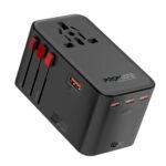 Promate TripMate160W Universal Travel Adapter with 2500W Universal AC Socket, GaNFast™ Technology, Triple PD140 Laptop Charging,All-in-One Charger 60W USB-A Port, US/UK/EU/AU Plugs. - Image 2