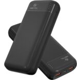 Q7/20K/Blk 20,000mAh Power Bank with Dual USB Ports, Fast Charging Portable Charger for Smartphones, Tablets, Earbuds – Black - Image 2