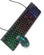 RAEGR RapidGear X30 Wired Gaming Keyboard and Mouse Combo 1200 DPI, LED Rainbow Backlit, Floating Keycaps with Breathing Lights Effect, Plug & Play | Compatible with PC/Laptop/Mac - Black RG10471 - Image 2