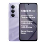 Redmi 15 5G Sandy Purple 6GB + 128GB | Segment's Largest 7000mAhA Battery | Segment's Largest Display 17.53cm(6.9) Up to 144Hz | Snapdragon 6s Gen 3 | 18W Reverse Charging | 50MP AI Dual Camera - Image 2