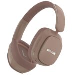 Remix 130H Playtime Bluetooth Over-Ear Wireless Headphones, ANC/ENC Active Noise Cancelling, Foldable Rotatable Lightweight Headphones with Microphone Type-C for Call Travel Sports (Pink Brown) - Image 2