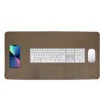 Reversible Desk Mat 800×400mm -PU Leather Office Table Pad for Laptop, Mouse, Keyboard -Waterproof, Anti-Slip, Dual-Sided Mouse Pad for Home, Office, Gaming – (Chocolaty & Brown) - Image 2