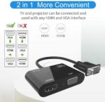 SKPM VGA to VGA & HDMI Splitter/Adapter with 3.5 mm Audio Cable for PC,DVD,Gaming Console etc. Media Streaming Device .(Black) TD-290TC - Image 2