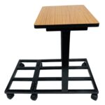 SOMRAJ Iron Three Inverter Battery UPS Trolley for Three Batteries with Wooden top Heavy Duty Trolley (with Wheel, for Three Batteries) - Image 2