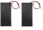 SP 18650 x 2 Cell Battery Holder with Cover and On/Off Switch (Pack of 2) Black - Image 2