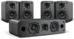Saiyin 5.0 Home Theater System, 100W Hifi Surround Sound Speakers with Stereo Surround Sound and Retro Classic Wood Texture for Tv/PC, Amplifier or Receiver Needed, Passive, - Image 2