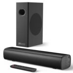 Saiyin Soundbar with 4'' Subwoofers - 70W Rounded-Edge Subwoofer & Compact Soundbar for TV, 2.1 Audio Enhanced Surround Sound System for TV, Bluetooth/Optical/AUX Connection for TV/PC - Image 2
