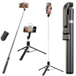 Sakit® K9 Selfie Stick Tripod With Light, 67 inch /170CM Reinforced Tripod for Mobile Phone, Multi-Functional Bluetooth Long Selfie Stick for Travel,Vlogging,Compatible with iPhone and All Smartphones - Image 2