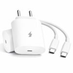 Samsung 25W PD 3.0 Type C Fast Charging Adapter with 3.3 Ft Cable for Galaxy M17|M07|M36|M06|A55|A35|F06|S25 fe|S22|S24|F36|F16|M35|S23|A06|S25 Plus|Tab S11/S10 Lite|USB C 25w Quick Adaptor, White - Image 2