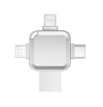 Samurai Pendrive 4 in 1 Flash Drive with Light-ning, Micro USB, USB A, Type-C Interface Mini Hangable PenDrive for iOS & Android Compatible with Phone, Pad, Android, PC (64, GB) - Image 2