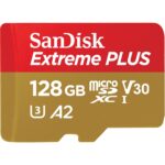 SanDisk Extreme Plus microSDXC UHS-I Card with Adapter, 128GB, SDSQXBD-128G-ANCMA - Image 2