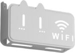 Self Adhesive WiFi Router Storage Box Wall Mount Case Universal Floating Shelf for Modem Set Top Boxes and Smart Devices Space-Saving Cable Management Organizer for Home and Office - Image 2