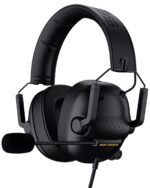 Senzer Sg500 Surround Sound Pro Gaming Headset With Noise Cancelling Microphone - Detachable Memory Foam Ear Pads - Portable Foldable Headphones For Pc, Ps4, Xbox One, Switch - Over Ear, Black - Image 2