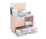 Shuttle Art Aesthetic Desk Organizer with 3 Drawers for Study Table & Office | Multi-Layer Stationery Holder for Students, Work-from-Home & Makeup Storage | Cute Pastel Desktop Organizer (Pink) - Image 2