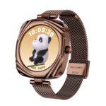 Shyenah Luxe(AW5) 1.09" Smallest Tempered Glass Screen, SS Band with Rotatable Bezel Dual Design Ladies Designer Smartwatch with Heartrate, Blood Oxygen, Blood Pressure & HD BT Calling (Brown/Coffee) - Image 2